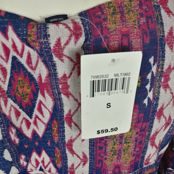 Lucky Brand Tribal Border Button Up Shirt Small - Picture 6 of 8